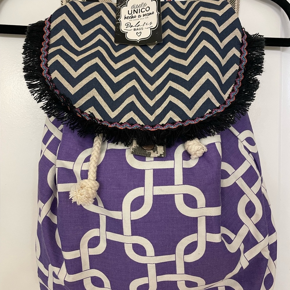 Cotton handmade backpack from Costa Rica